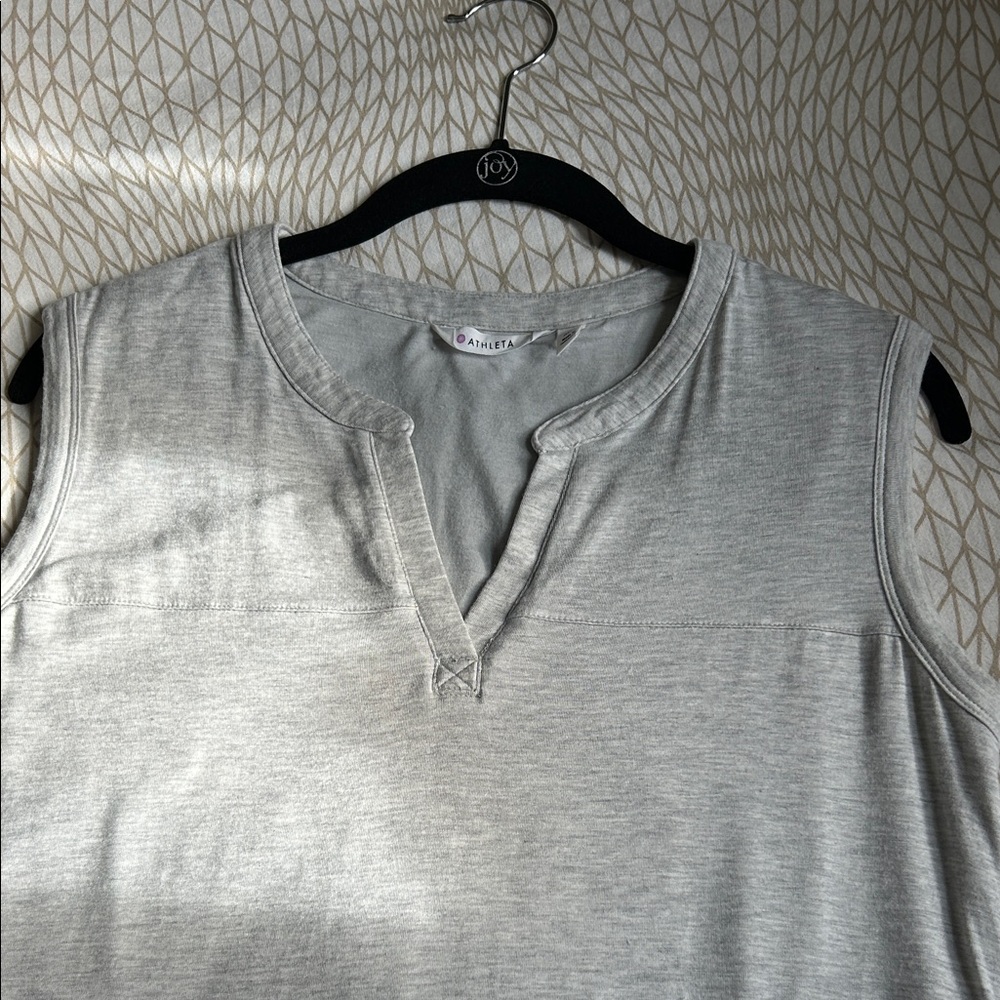 Athleta Light Grey Sleeveless T-shirt Dress